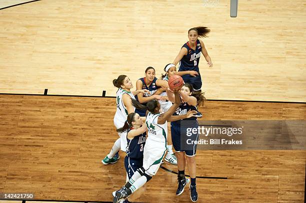 Final Four: Notre Dame Devereaux Peters in action vs UConn Stefanie Dolson at Pepsi Center. Denver, CO 4/1/2012 CREDIT: Bill Frakes