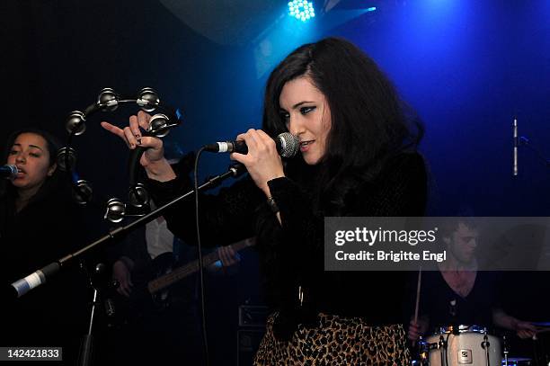 Alexis Winston performs on stage at XOYO on April 4, 2012 in London, United Kingdom.