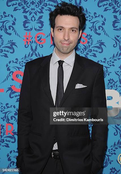 Alex Karpovsky attends the HBO with the Cinema Society host the New York premiere of HBO's "Girls" at the School of Visual Arts Theater on April 4,...