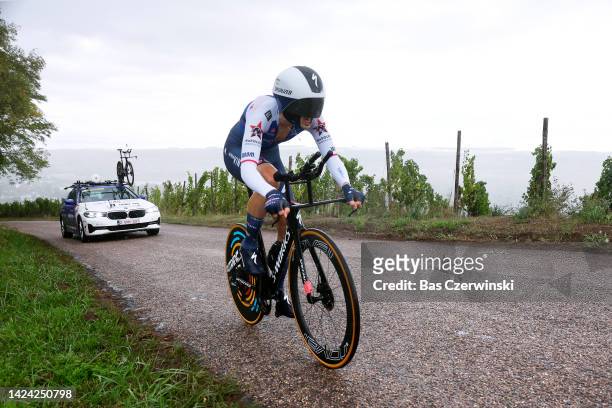Jannik Steimle of Germany and Team Quick-Step - Alpha Vinyl sprints during the 82nd Skoda Tour Luxembourg 2022, Stage 4 a 26,1km individual time...