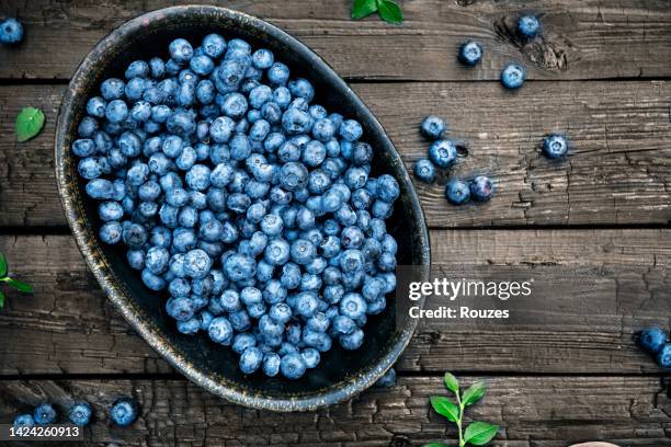 blaubeeren - blueberries stock-fotos und bilder