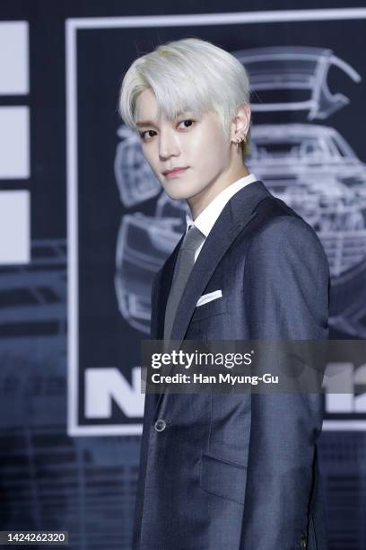 Taeyong of boy band NCT 127 attends Boy Band NCT 127 4th album '2 BADDIES' press conference at Sofitel Ambassador Seoul on September 16, 2022 in...