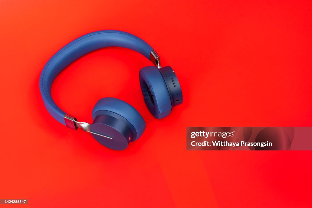 Blue headphones