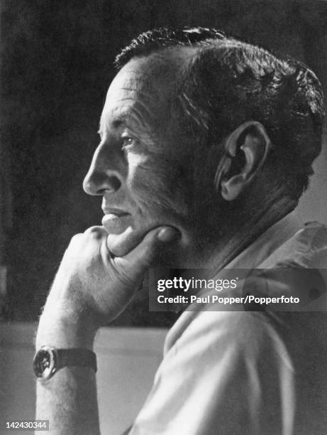 British author Ian Fleming , creator of the James Bond series of spy novels, 1960.