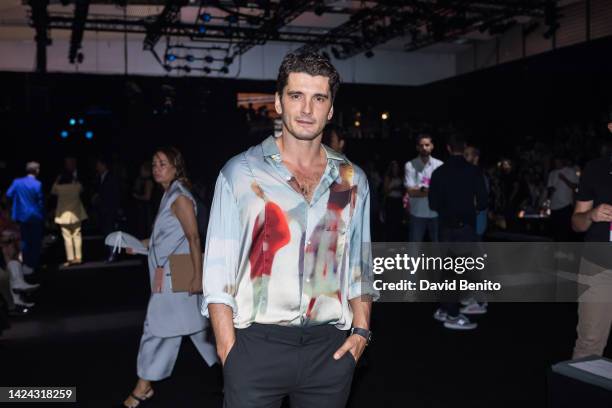 Yon Gonzalez attends the Isabel Sanchis fashion show during Mercedes Benz Fashion Week Madrid September 2022 edition at Ifema on September 16, 2022...