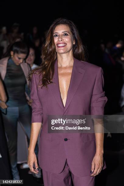 Angie Cepeda attends the Isabel Sanchis fashion show during Mercedes Benz Fashion Week Madrid September 2022 edition at Ifema on September 16, 2022...