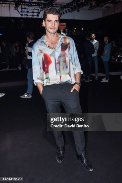 Yon Gonzalez attends the Isabel Sanchis fashion show during Mercedes Benz Fashion Week Madrid September 2022 edition at Ifema on September 16, 2022...