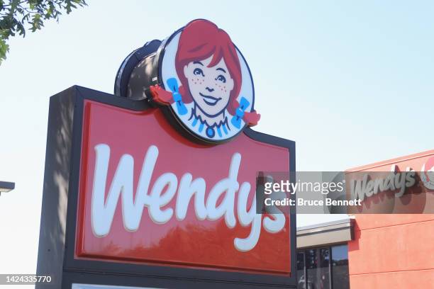 General view of a Wendy's restaurant on September 15, 2022 in Farmingdale, New York, United States. Many families along with businesses are suffering...