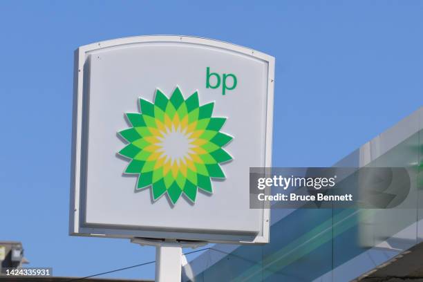 General view of a BP gas station on September 15, 2022 in Farmingdale, New York, United States. Many families along with businesses are suffering the...