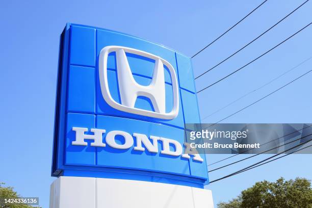 General view of a Honda car dealership on September 15, 2022 in Farmingdale, New York, United States. Many families along with businesses are...