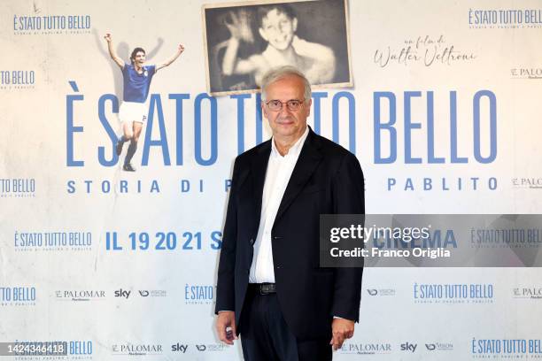 Walter Veltroni attends the "E' Stato Tutto Bello" photocall at Cinema Adriano on September 16, 2022 in Rome, Italy.