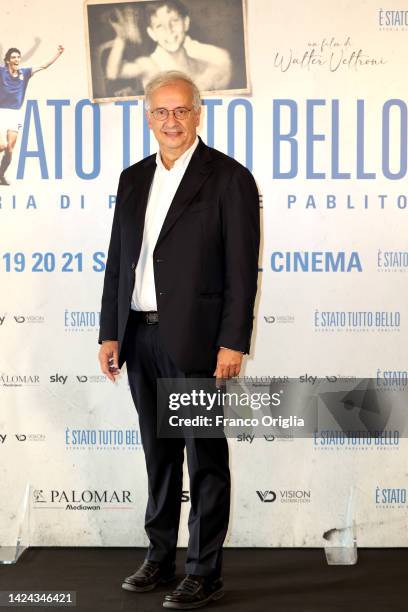 Walter Veltroni attends the "E' Stato Tutto Bello" photocall at Cinema Adriano on September 16, 2022 in Rome, Italy.