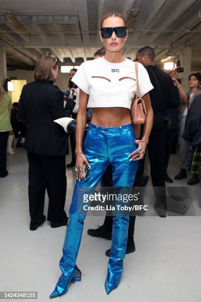 Alina Baikova attends the Poster Girl show during London Fashion Week September 2022 on September 16, 2022 in London, England.