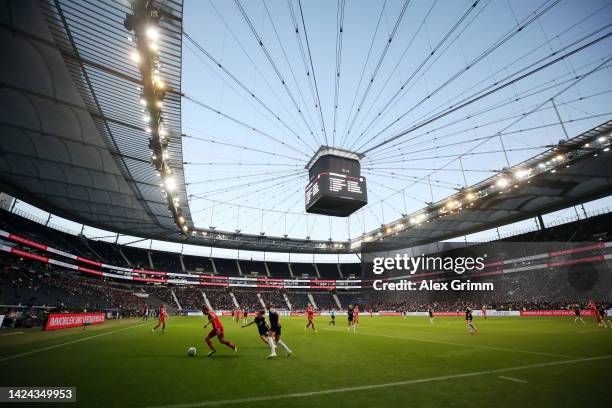 General view during the FLYERALARM Women's Bundesliga match between Eintracht Frankfurt Women and FC Bayern München Women at Deutsche Bank Park on...