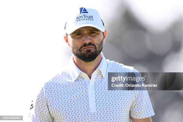 Kyle Stanley of the United States walks on the 12th hole during the second round of the Fortinet Championship at Silverado Resort and Spa North...