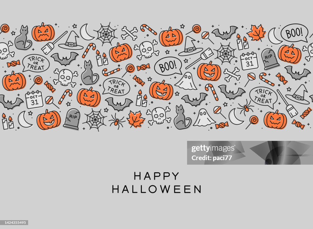 Halloween seamless pattern.