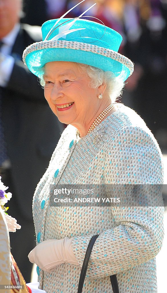 Britain's Queen Elizabeth II arrives for