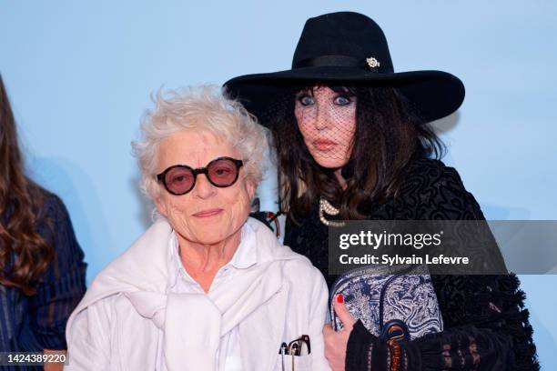 Josée Dayan and Isabelle Adjani attend the "Diane de Poitiers" photocall during the La Rochelle Fiction Festival - Day Four on September 16, 2022 in...