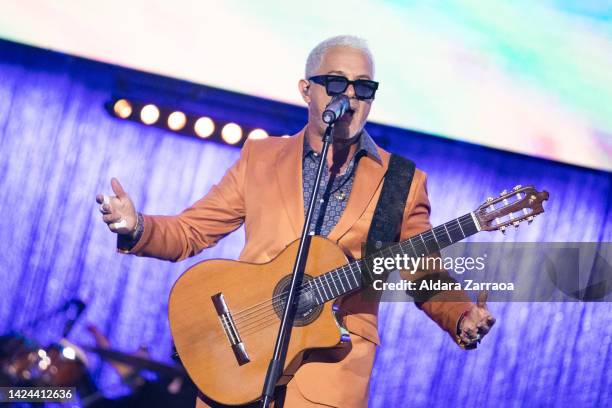 Singer Alejandro Sanz performs on stage at the "Cadena Dial" Awards gala on September 15, 2022 in Tenerife, Spain.
