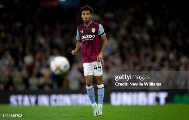 Boubacar Kamara of Aston Villa in action during the Premier League match between Aston Villa and Southampton FC at Villa Park on September 16, 2022...