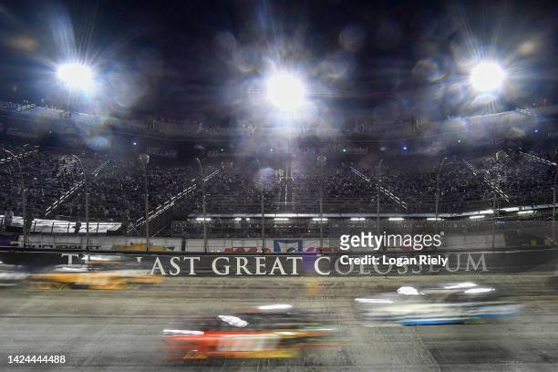 General view of racing during the NASCAR Xfinity Series Food City 300 at Bristol Motor Speedway on September 16, 2022 in Bristol, Tennessee.