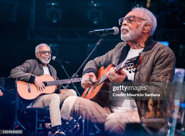 Singer Gilberto Gil performs live on stage during Coala Festival 2022 at Memorial da America Latina on September 16, 2022 in Sao Paulo, Brazil.