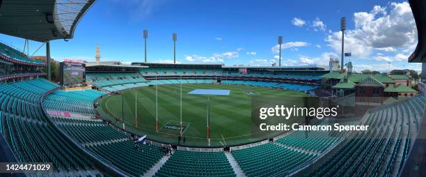 General view of the SCG ahead of the AFL Second Preliminary match between the Sydney Swans and the Collingwood Magpies at Sydney Cricket Ground on...