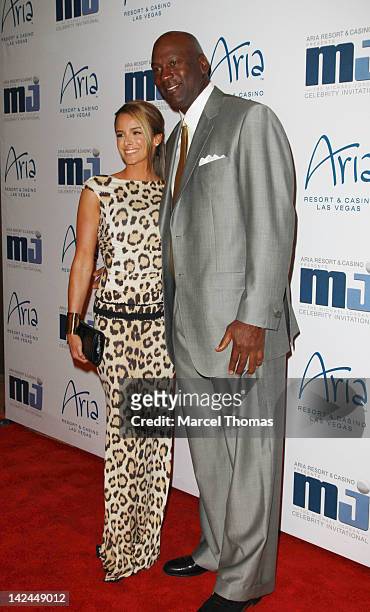 Michael Jordan and fiancee Yvette Prieto attend the 11th Annual Michael Jordan Celebrity Invitational Gala at ARIA Resort & Casino at CityCenter on...
