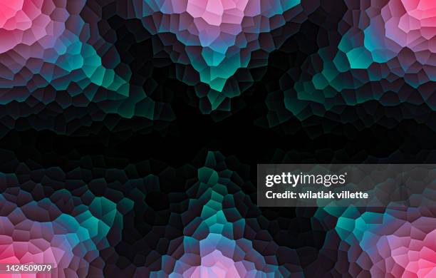 polygon vector pattern background. - hexagonal crystals stock pictures, royalty-free photos & images