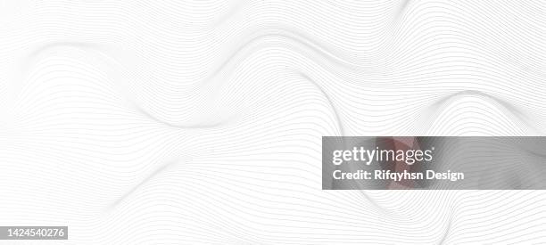 stockillustraties, clipart, cartoons en iconen met abstract gray and white waves lines background. wave textures white and gray background. vector striped lines - topografische kaart