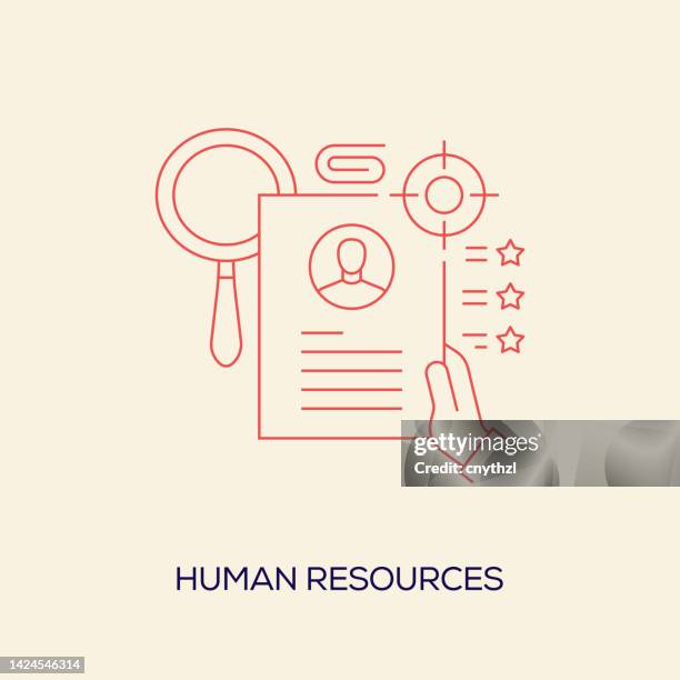 human resources related vector conceptual illustration - employee engagement logo stock illustrations