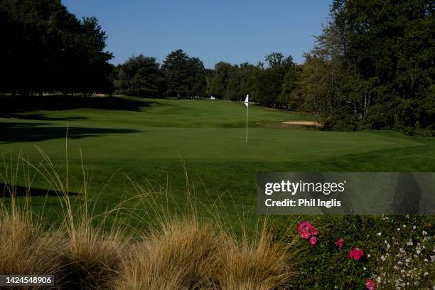 General view of the 18th green in during Day Three of the WCM Legends Open de France hosted by Jean Van de Velde at Golf de Saint-Cloud on September...