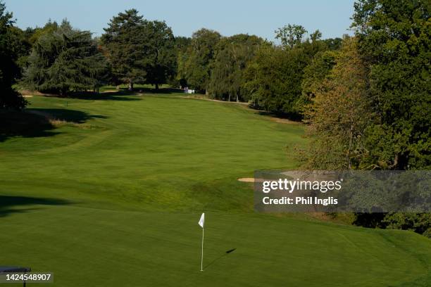 General view of the 18th green in during Day Three of the WCM Legends Open de France hosted by Jean Van de Velde at Golf de Saint-Cloud on September...