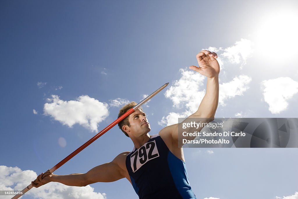 Javelin thrower aiming