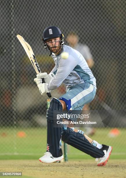 Phil Salt of England bats during a England Nets Session at the National Stadium on September 16, 2022 in Karachi, Pakistan.