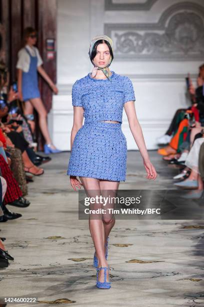 Model poses at the Paul & Joe show during London Fashion Week September 2022 on September 17, 2022 in London, England.