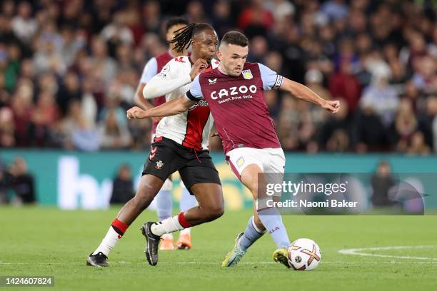 John McGinn of Aston Villa during the Premier League match between Aston Villa and Southampton FC at Villa Park on September 16, 2022 in Birmingham,...