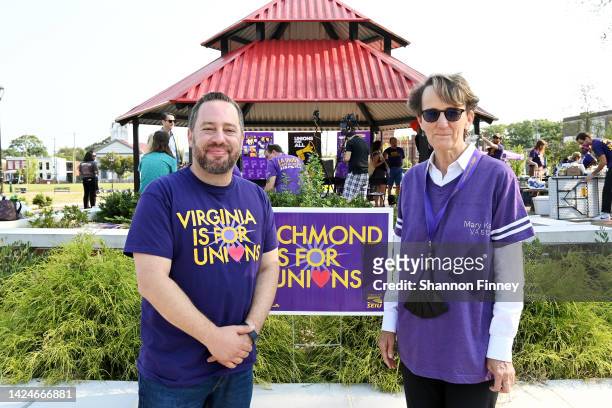 David Broder, President of SEIU Virginia 512 and Mary Kay Henry, President of SEIU, join Virginia SEIU members and workers from across industries to...