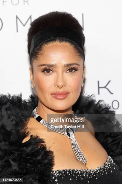 Salma Hayek Pinault attends the Kering Foundation's Caring for Women Dinner at The Pool on Park Avenue on September 15, 2022 in New York City.