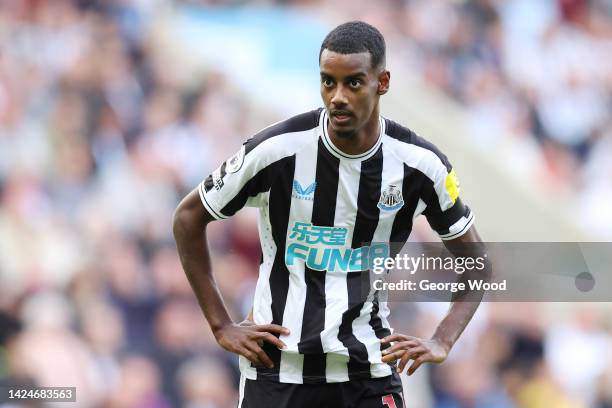 Alexander Isak of Newcastle United looks on during the Premier League match between Newcastle United and AFC Bournemouth at St. James Park on...