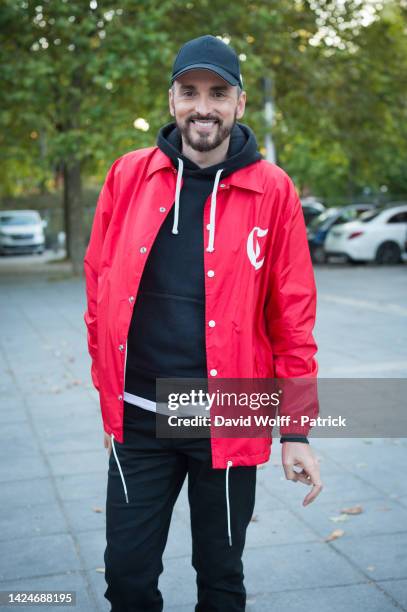 Christophe Willem poses during Festival Paris Paradis at Parc de la Villette on September 17, 2022 in Paris, France.