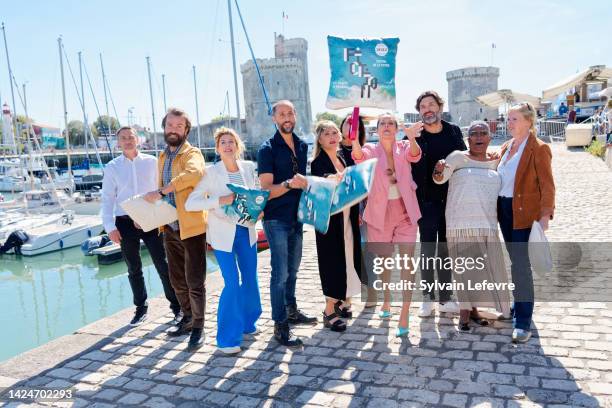 Guest, Amaury de Crayencour, Juliette Tresanini, Bérengère Krief, Julie de Bona, Lola Dewaere, Christophe Heraut and Firmine Richard attend the "Le...