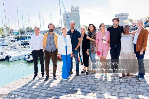 Guest, Amaury de Crayencour, Juliette Tresanini, Bérengère Krief, Julie de Bona, Lola Dewaere, Christophe Heraut and Firmine Richard attend the "Le...