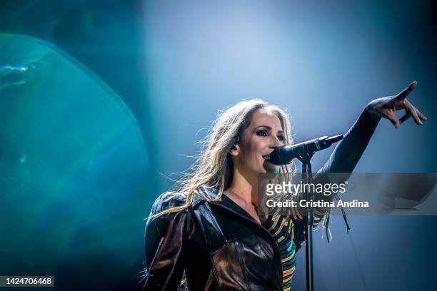 Singer Malu performs during the Mil Batallas Tour at Coliseum A Coruña on September 17, 2022 in A Coruna, Spain. .