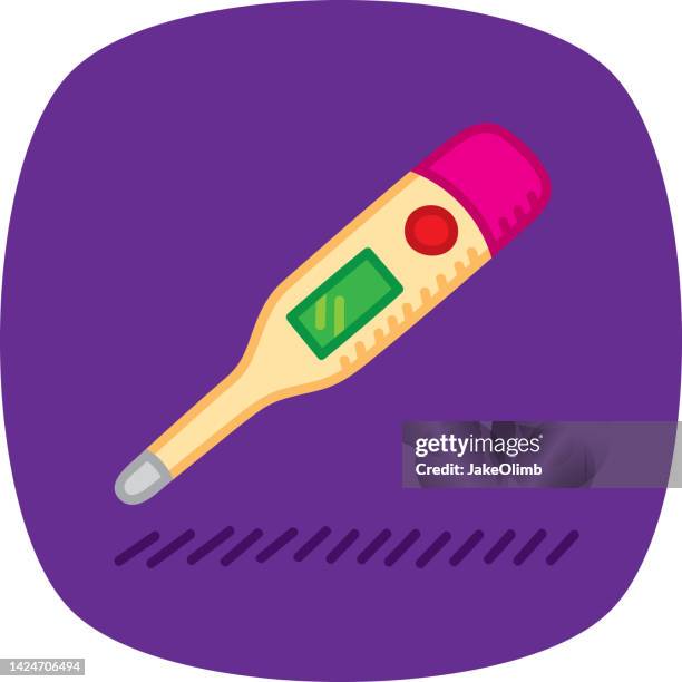 thermometer doodle 1 - digital thermometer stock illustrations