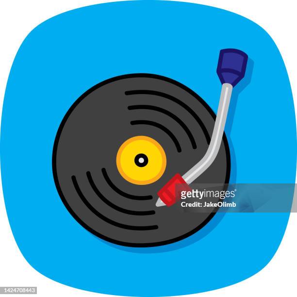 vinyl record doodle 1 - grooved stock illustrations