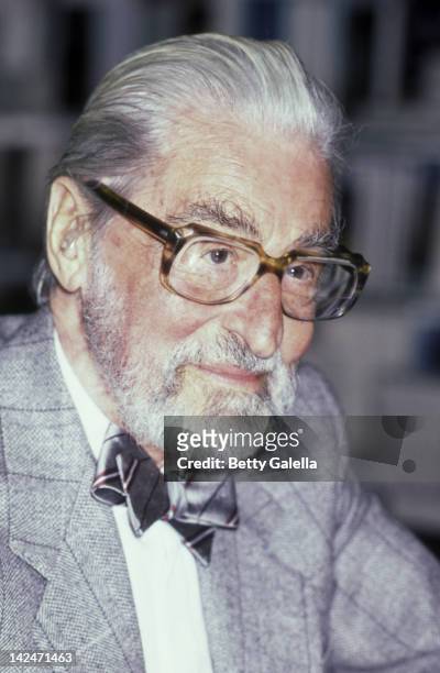 Theodor Geisel attends Dr. Suess In-Store Appearance on March 1, 1986 at Caldor in Yonkers, New York.
