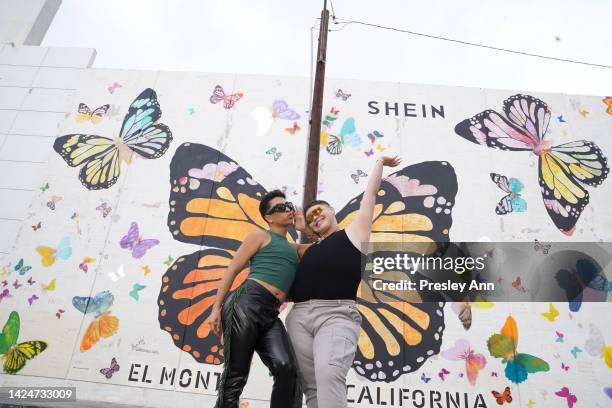 Louie Castro and guest attends SHEIN X Art Discovery Project on September 17, 2022 in El Monte, California.