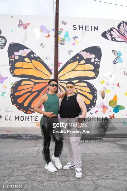 Louie Castro and guest attends SHEIN X Art Discovery Project on September 17, 2022 in El Monte, California.