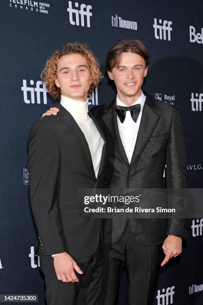 Zachary Nachbar-Seckel and Christopher Briney attend the Closing Night Gala Premiere of "Daliland" at Roy Thomson Hall on September 17, 2022 in...